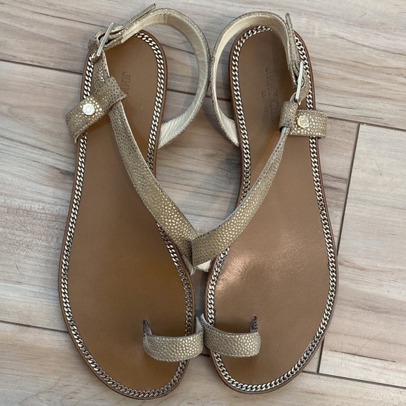 Jimmy Choo Shoes - Gold Jimmy Choo Sandals - Sz 38.5